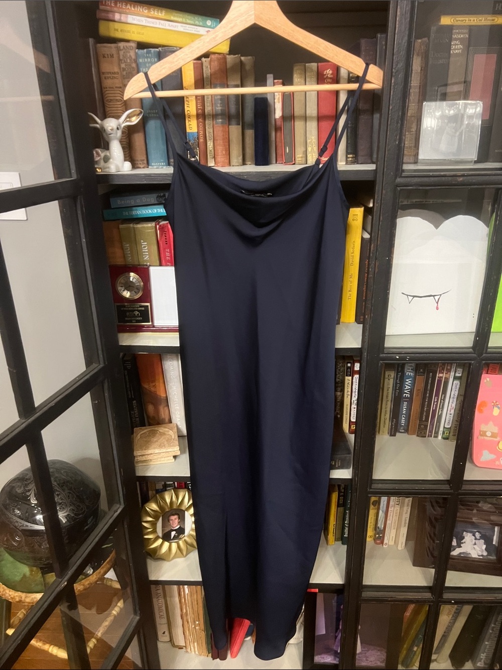 Banana Republic Navy Slip Maxi Dress